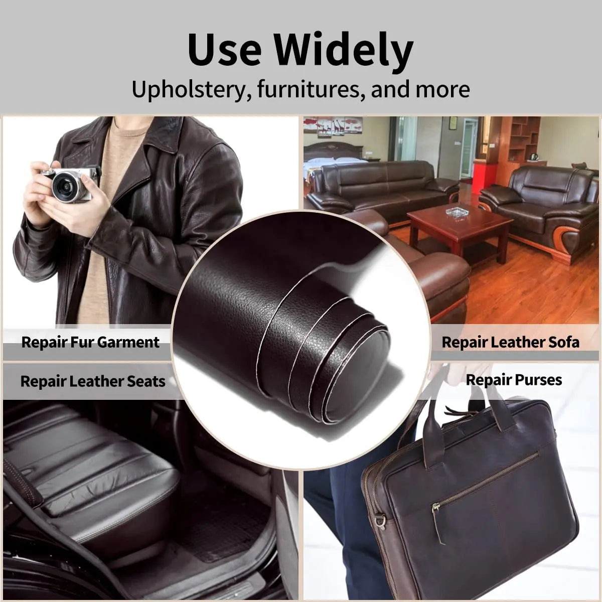 Leather Repair Patch Peel-And-Stick & Cut-To-Size