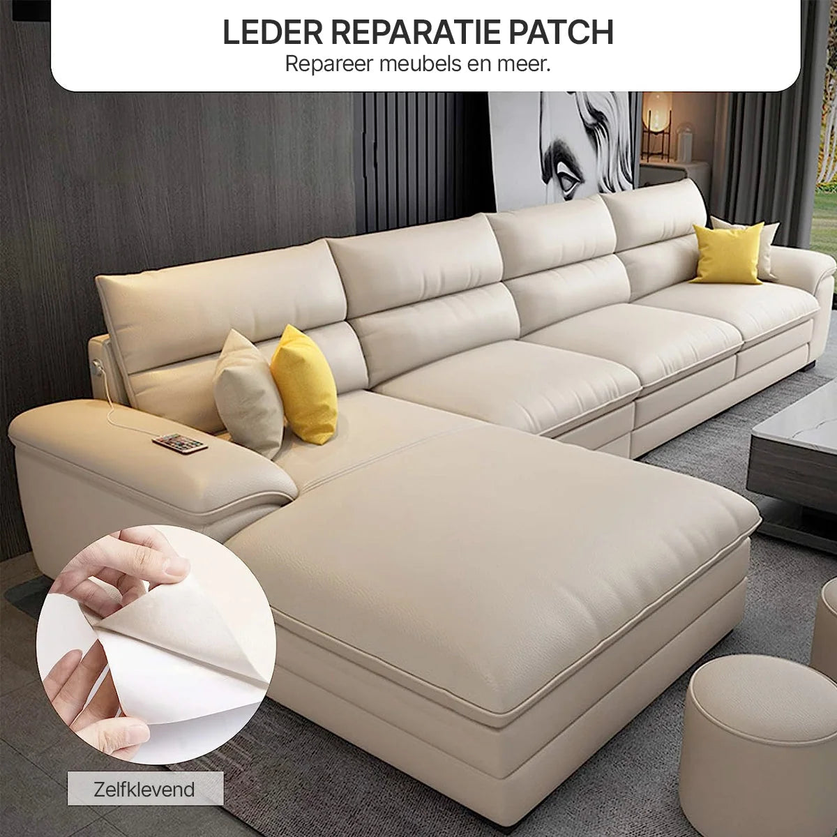 Leather Repair Patch Self-Adhesive Flexible PU Leather