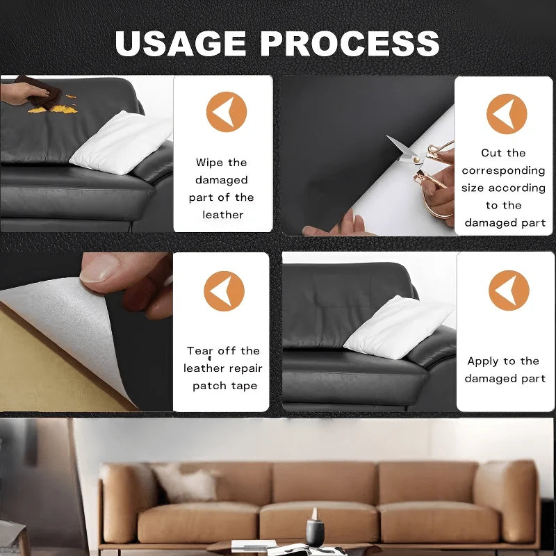 Leather Repair Patch Self-Adhesive Tear-Resistant 50 cm Wide