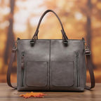 Leather Shoulder Bag Magnetic Flap & Adjustable Strap