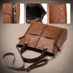 Leather Shoulder Bag Magnetic Flap & Adjustable Strap