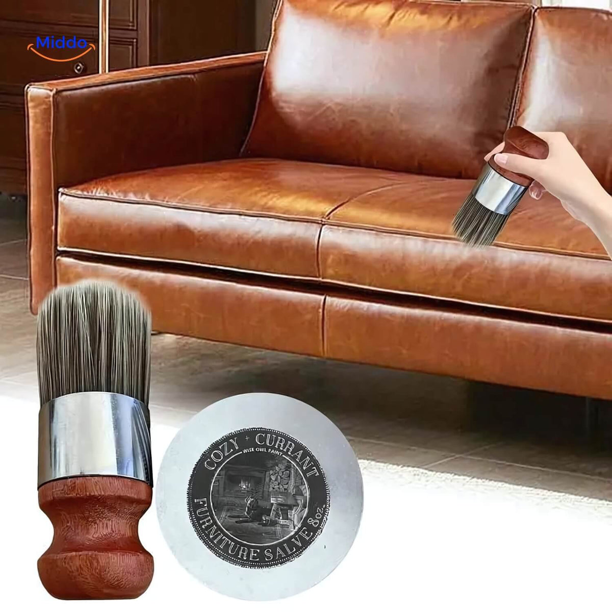 Leather & Wood Repair Balm Scratch Remover With Brush