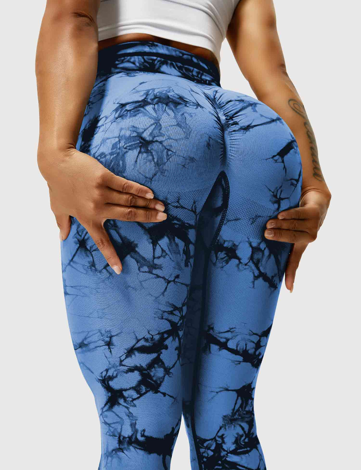 Leggings Tie-Dye High-Waist Machine Washable