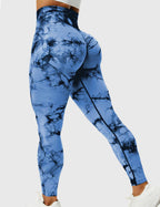 Leggings Tie-Dye High-Waist Machine Washable