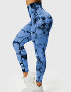 Leggings Tie-Dye High-Waist Machine Washable