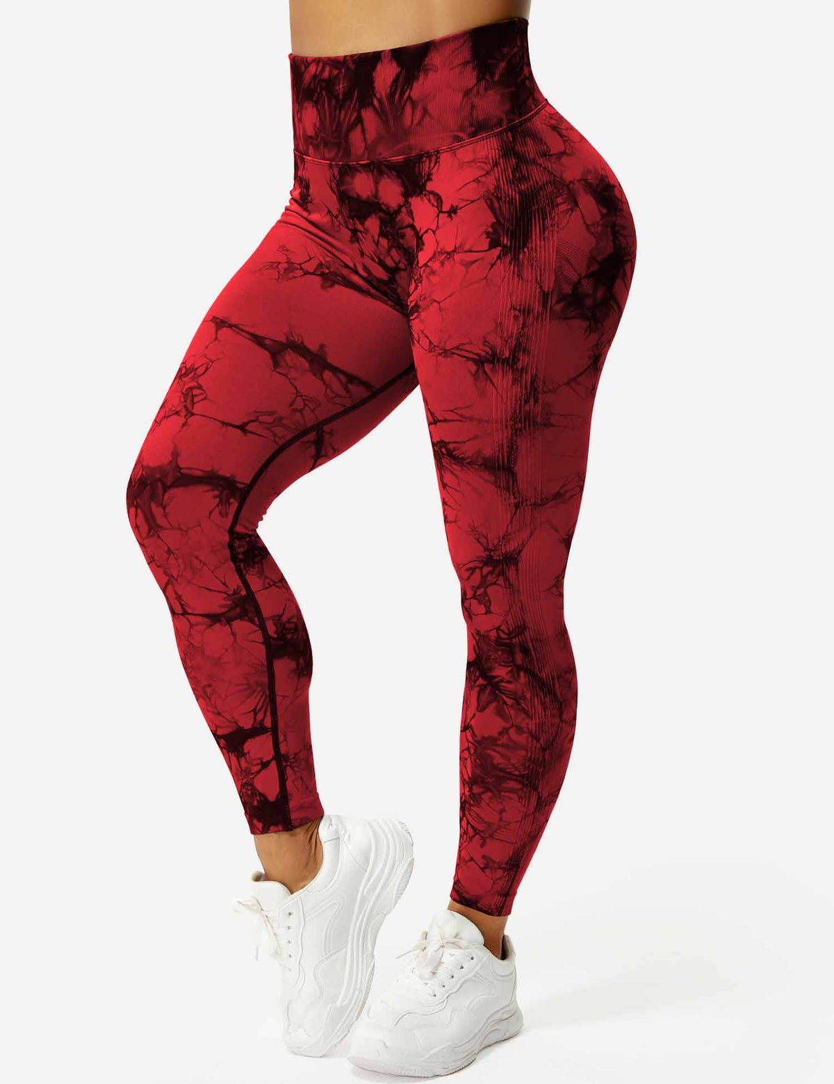 Leggings Tie-Dye High-Waist Machine Washable