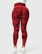 Leggings Tie-Dye High-Waist Machine Washable