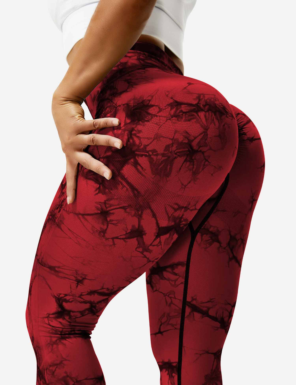 Leggings Tie-Dye High-Waist Machine Washable