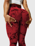 Leggings Tie-Dye High-Waist Machine Washable
