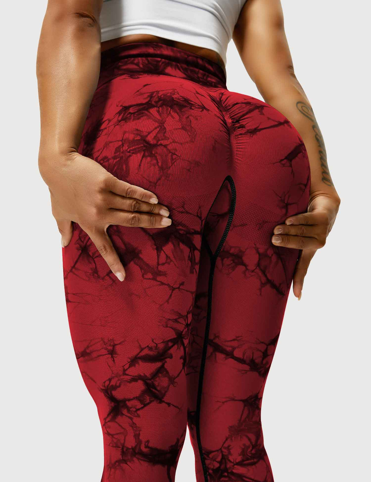 Leggings Tie-Dye High-Waist Machine Washable