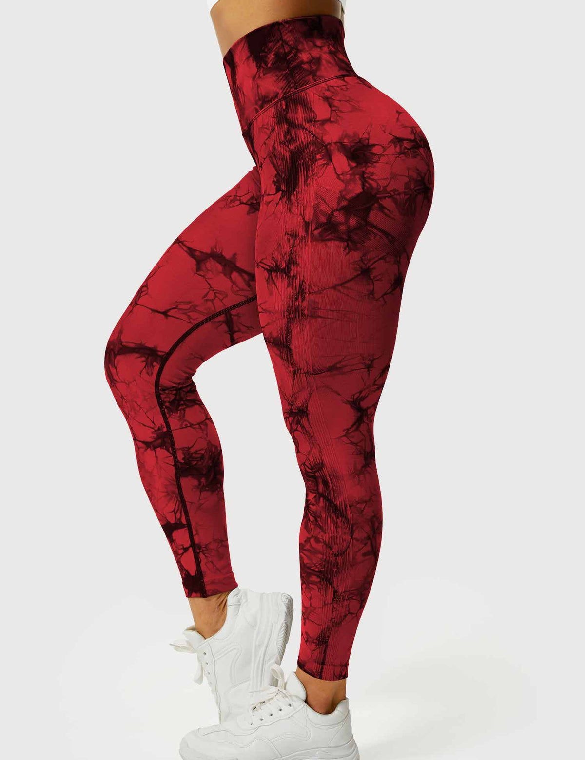 Leggings Tie-Dye High-Waist Machine Washable