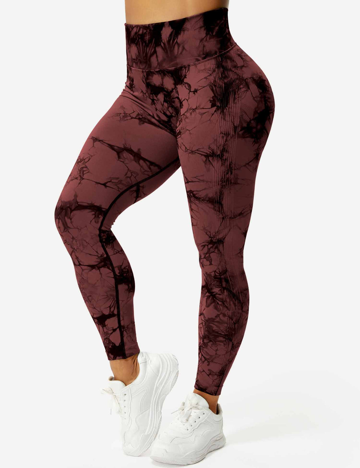 Leggings Tie-Dye High-Waist Machine Washable