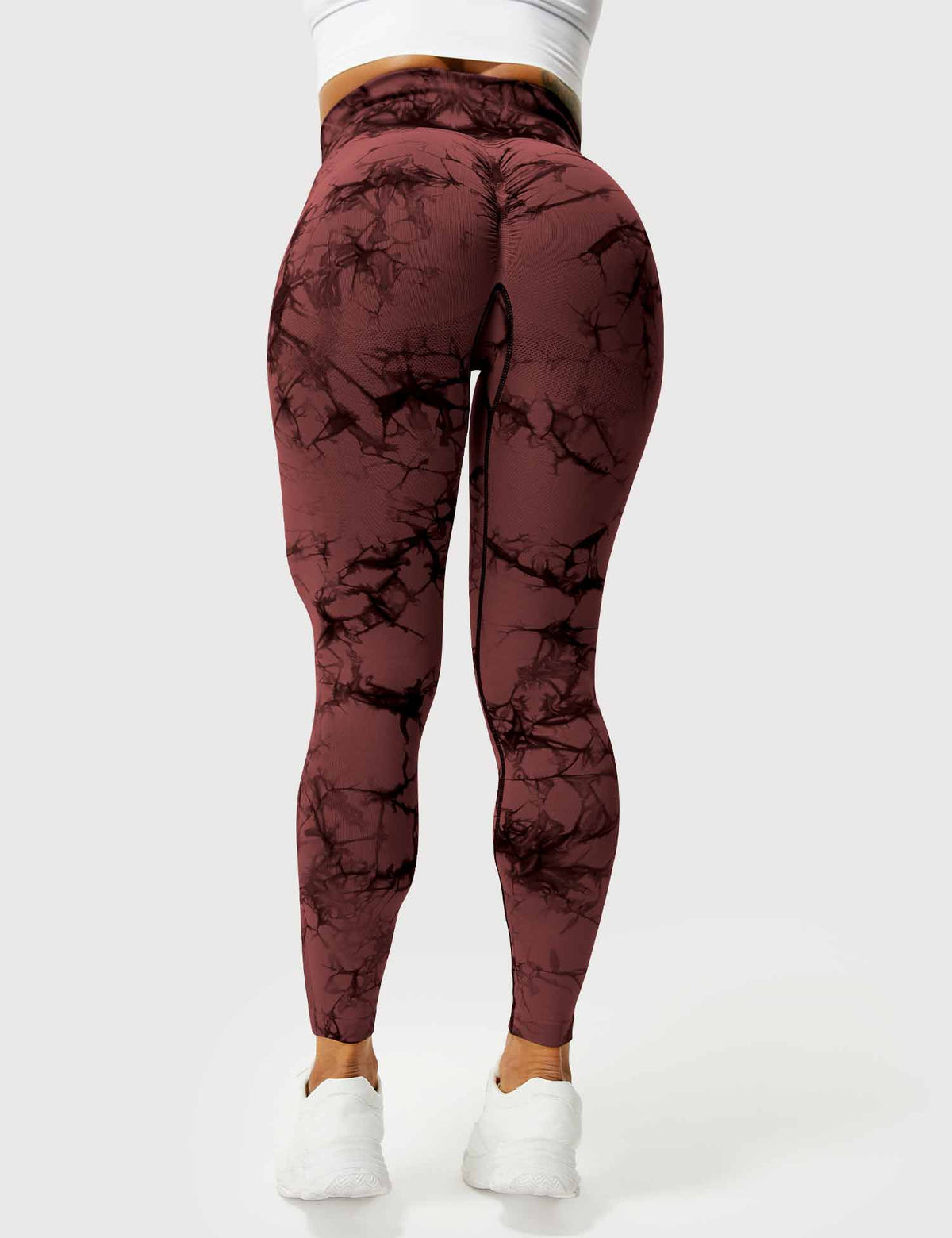 Leggings Tie-Dye High-Waist Machine Washable