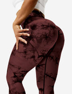 Leggings Tie-Dye High-Waist Machine Washable