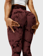 Leggings Tie-Dye High-Waist Machine Washable
