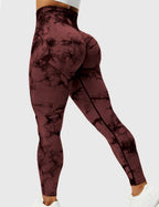 Leggings Tie-Dye High-Waist Machine Washable