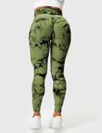 Leggings Tie-Dye High-Waist Machine Washable