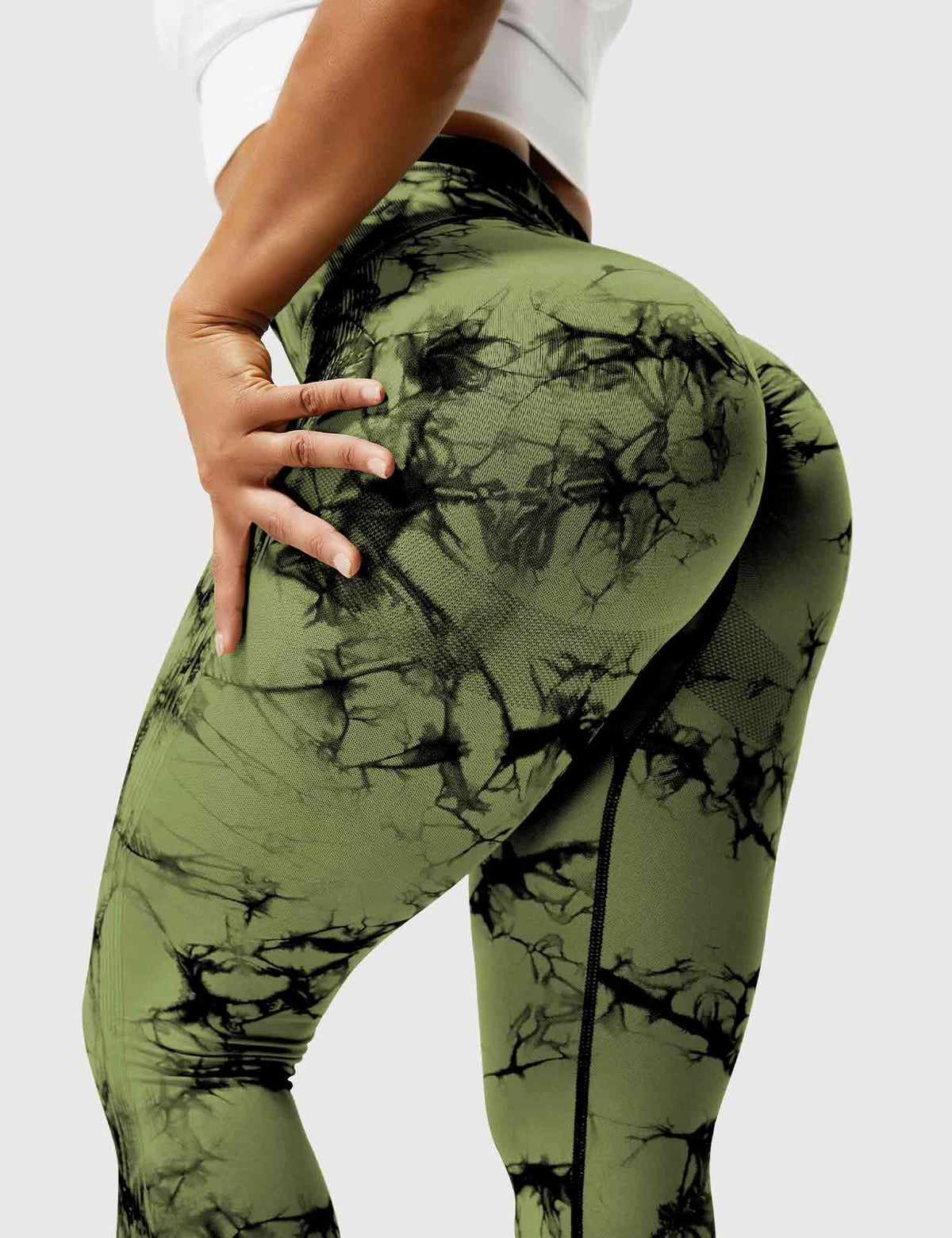 Leggings Tie-Dye High-Waist Machine Washable