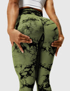 Leggings Tie-Dye High-Waist Machine Washable