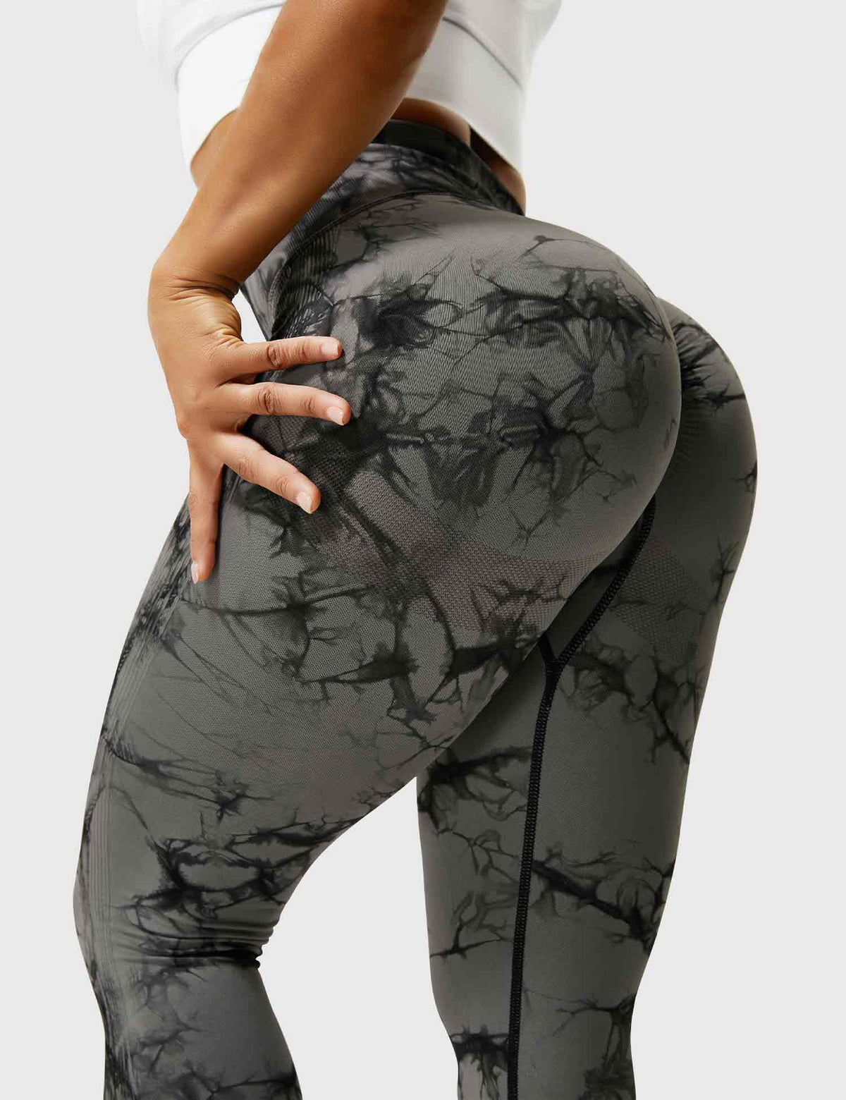 Leggings Tie-Dye High-Waist Machine Washable