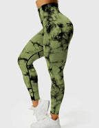 Leggings Tie-Dye High-Waist Machine Washable