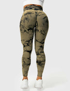 Leggings Tie-Dye High-Waist Machine Washable
