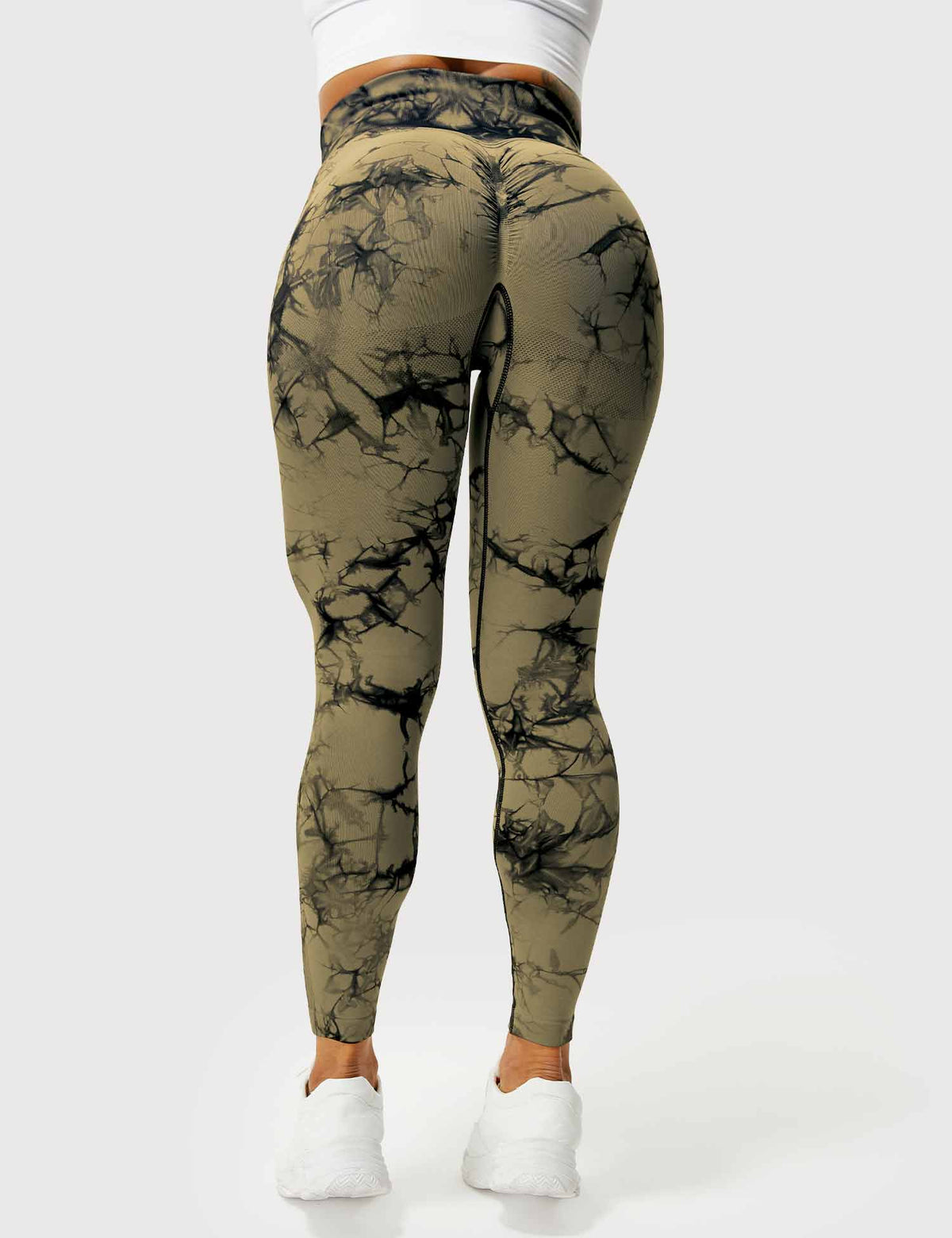 Leggings Tie-Dye High-Waist Machine Washable