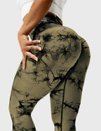Leggings Tie-Dye High-Waist Machine Washable