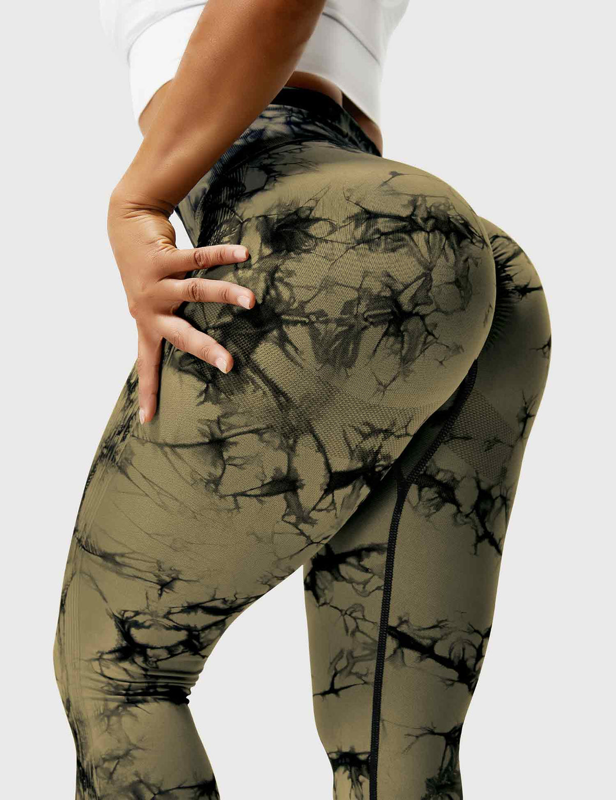 Leggings Tie-Dye High-Waist Machine Washable