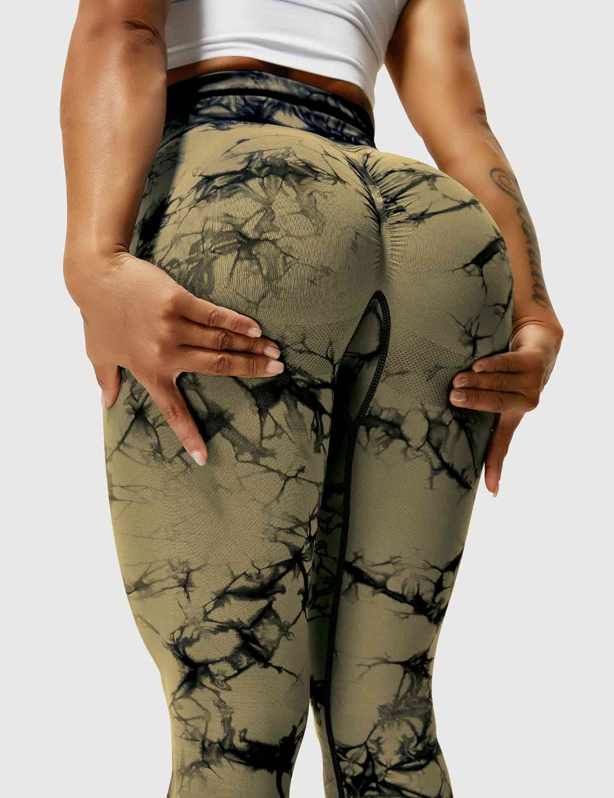 Leggings Tie-Dye High-Waist Machine Washable