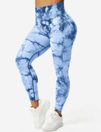Leggings Tie-Dye High-Waist Machine Washable