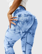 Leggings Tie-Dye High-Waist Machine Washable