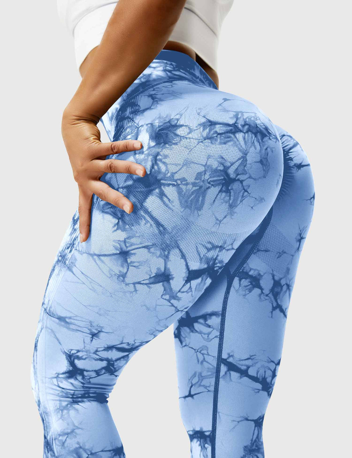 Leggings Tie-Dye High-Waist Machine Washable