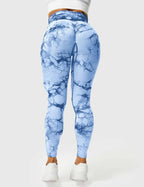 Leggings Tie-Dye High-Waist Machine Washable