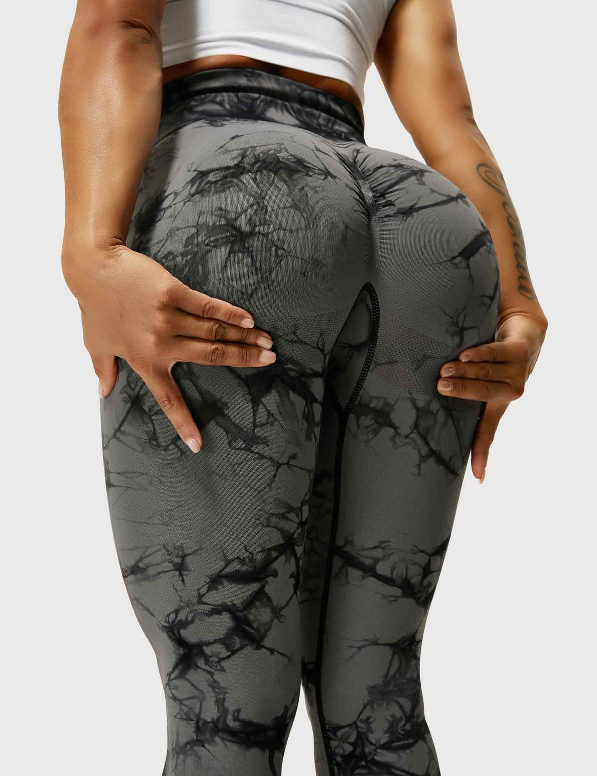 Leggings Tie-Dye High-Waist Machine Washable