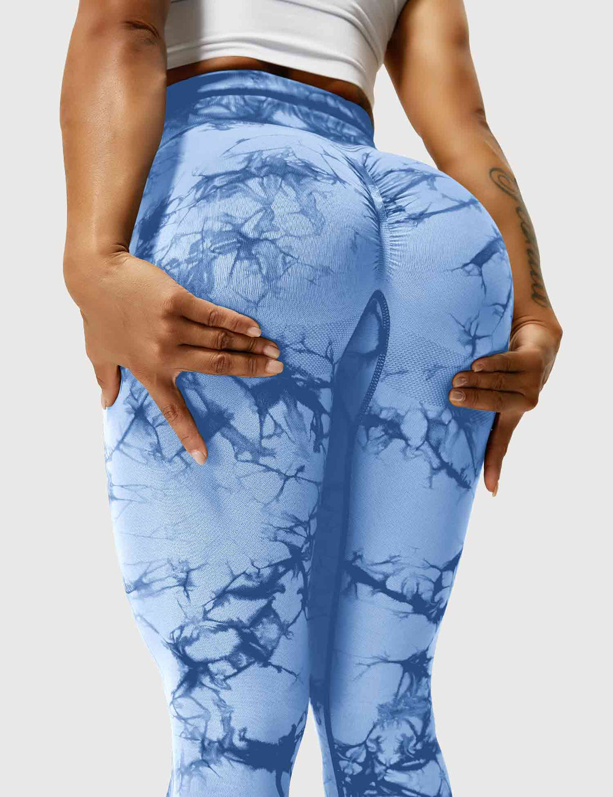 Leggings Tie-Dye High-Waist Machine Washable