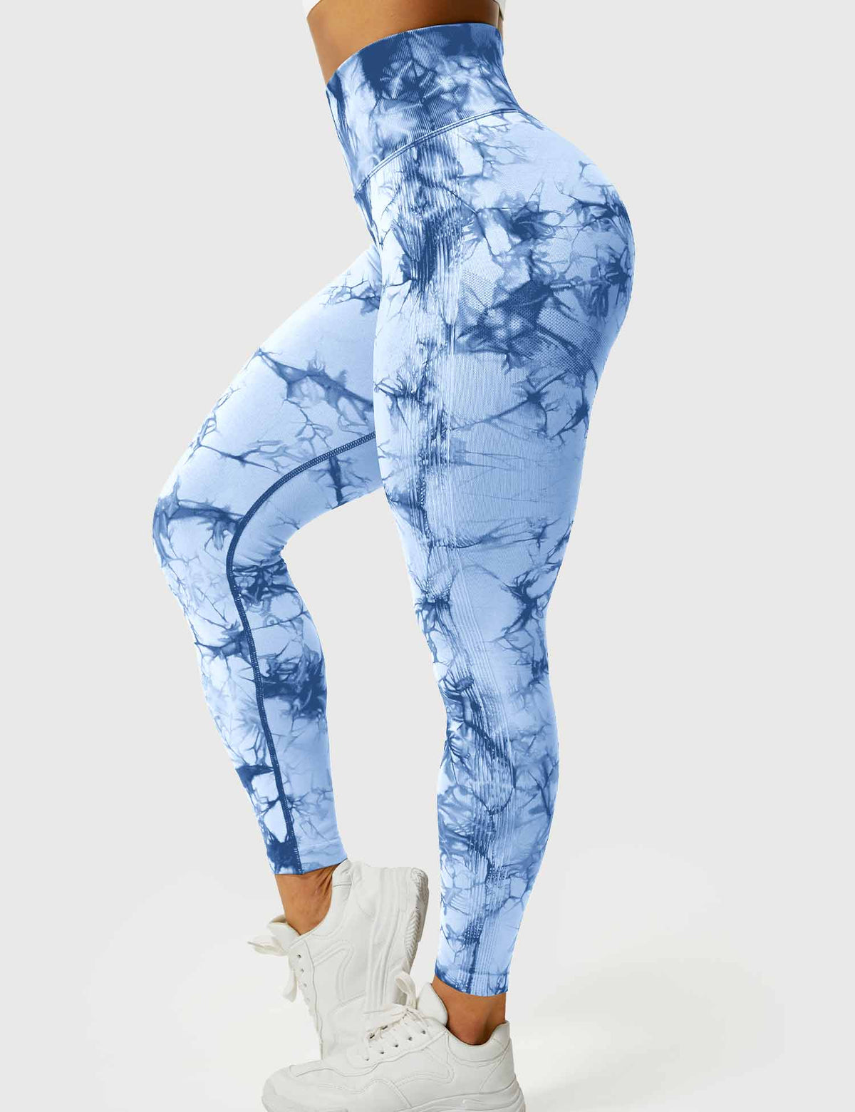 Leggings Tie-Dye High-Waist Machine Washable