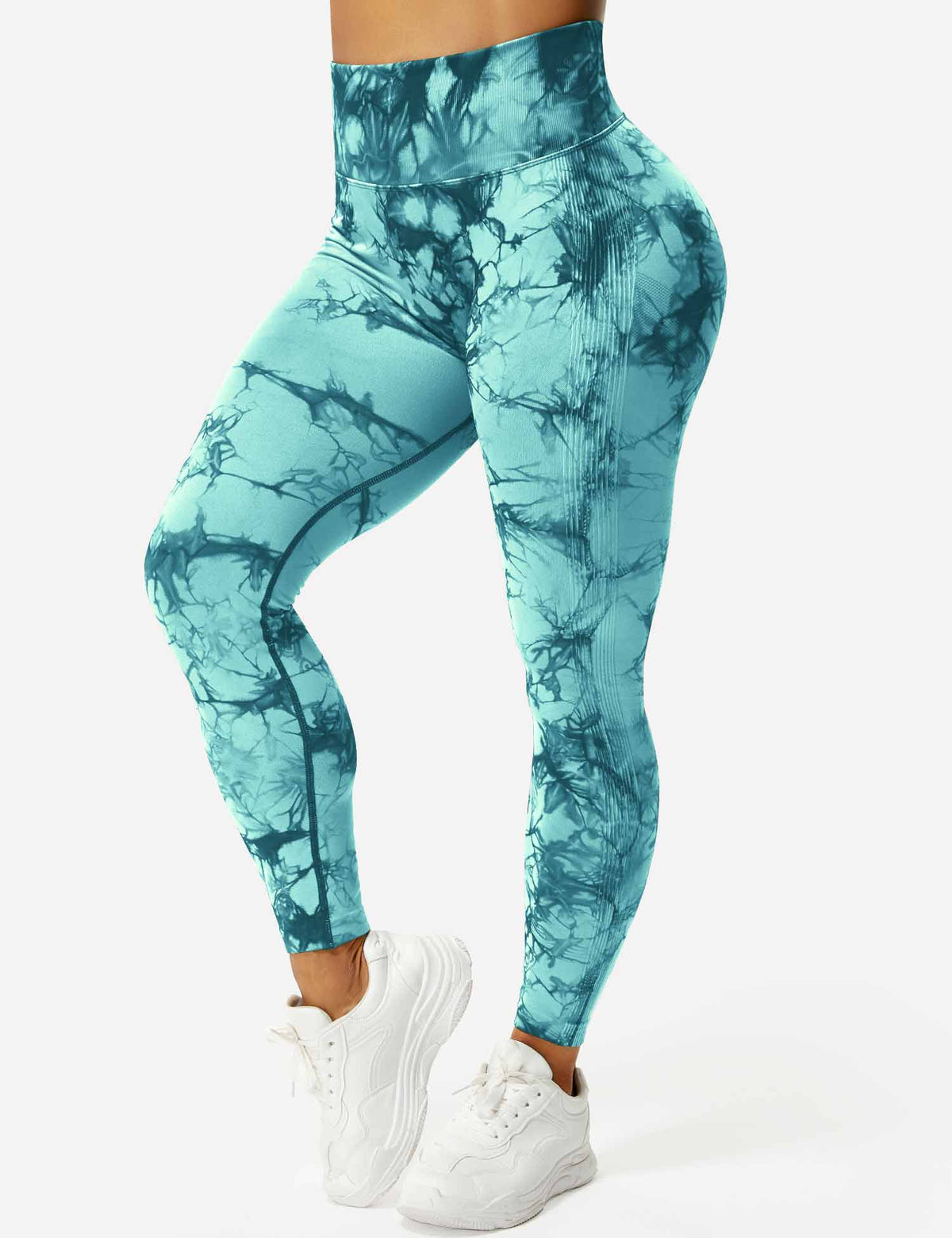 Leggings Tie-Dye High-Waist Machine Washable