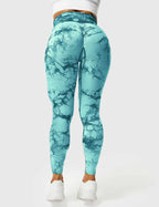 Leggings Tie-Dye High-Waist Machine Washable