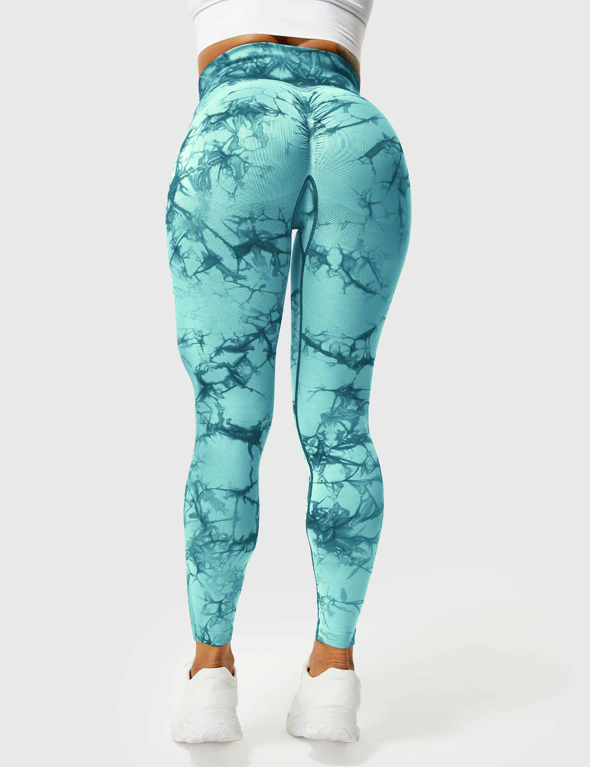 Leggings Tie-Dye High-Waist Machine Washable