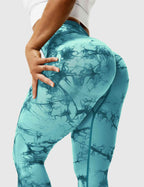Leggings Tie-Dye High-Waist Machine Washable