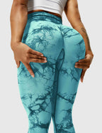 Leggings Tie-Dye High-Waist Machine Washable