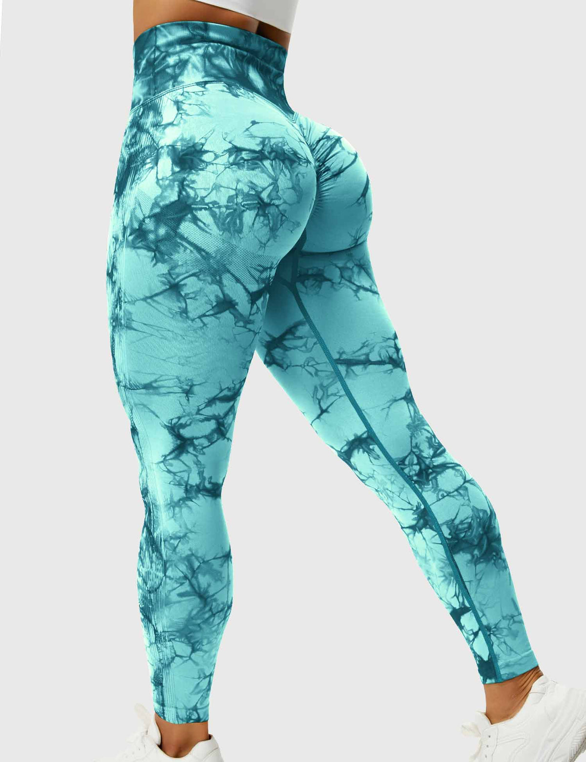 Leggings Tie-Dye High-Waist Machine Washable