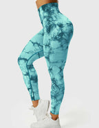 Leggings Tie-Dye High-Waist Machine Washable