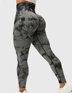Leggings Tie-Dye High-Waist Machine Washable