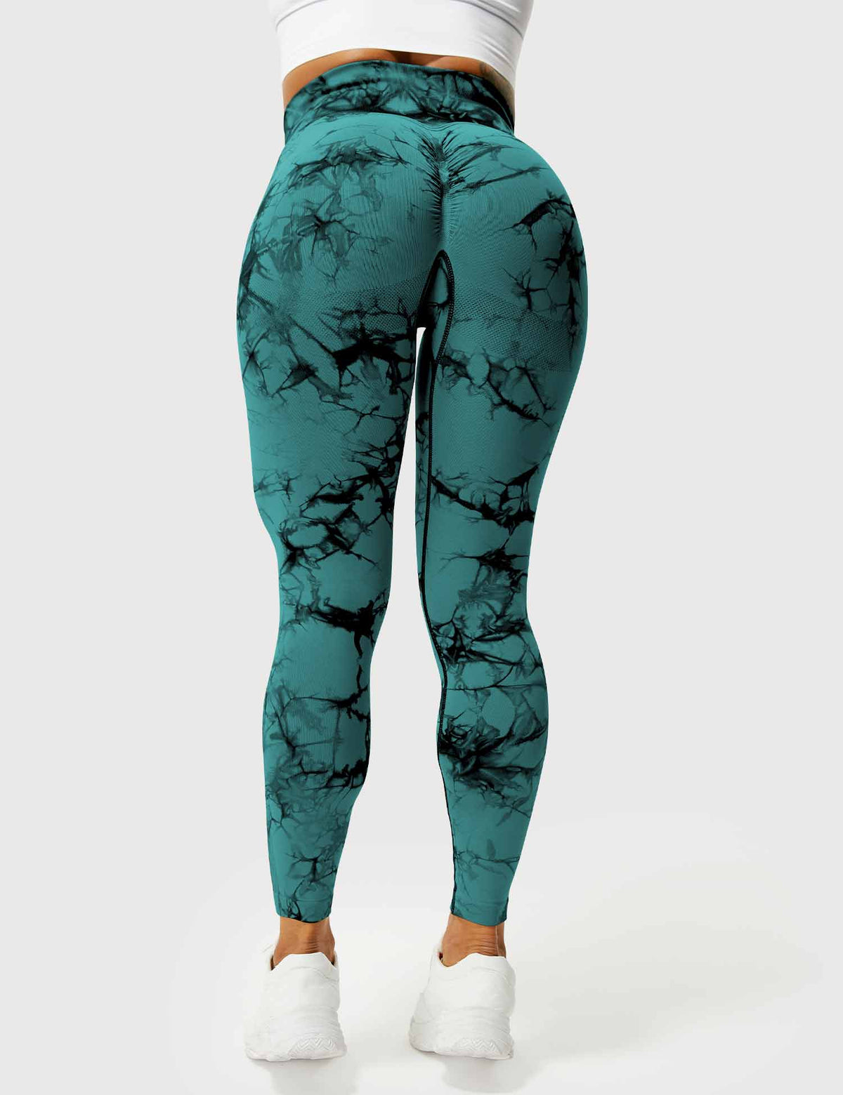 Leggings Tie-Dye High-Waist Machine Washable