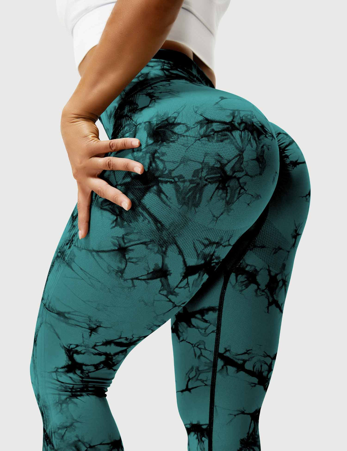 Leggings Tie-Dye High-Waist Machine Washable
