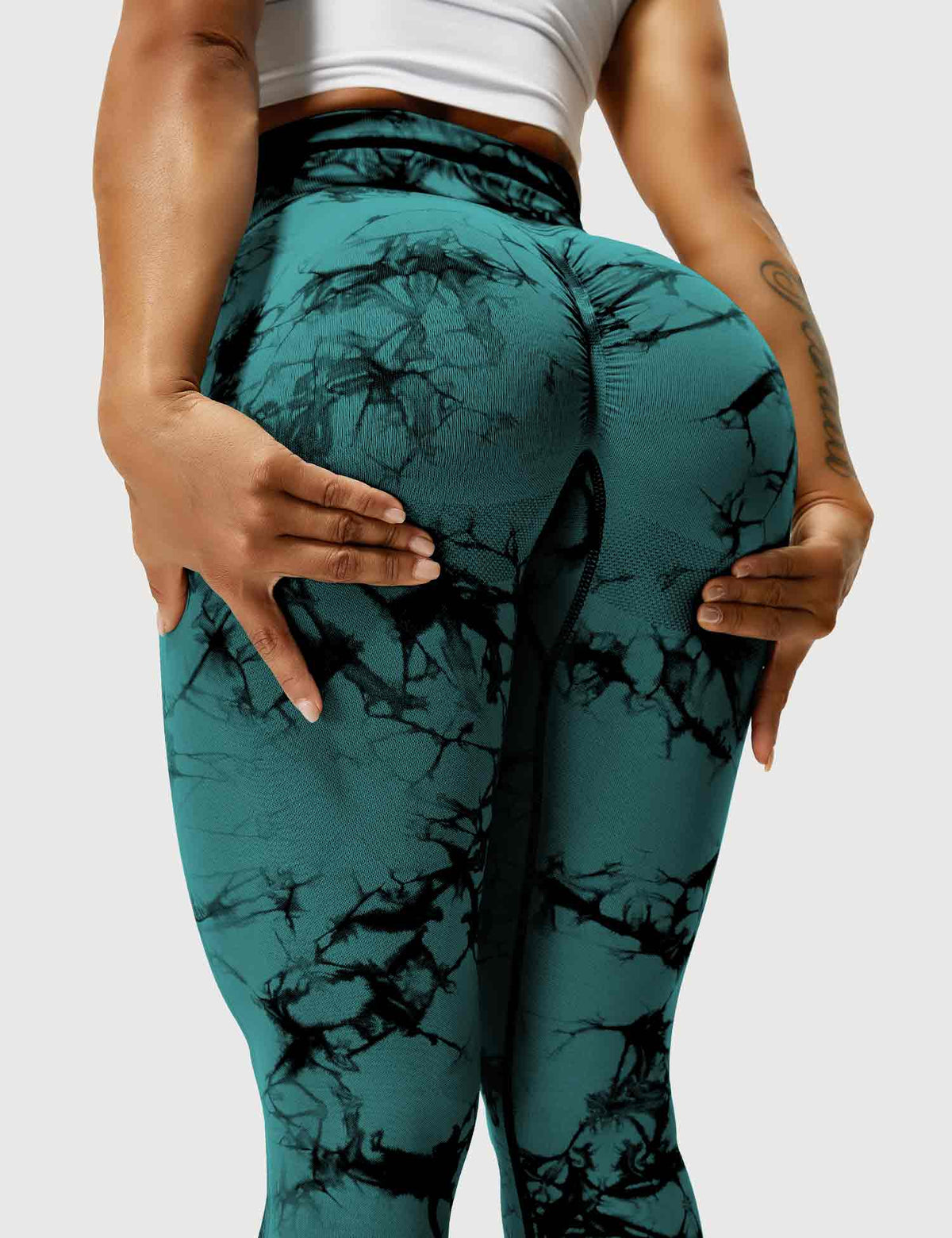 Leggings Tie-Dye High-Waist Machine Washable