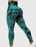 Leggings Tie-Dye High-Waist Machine Washable