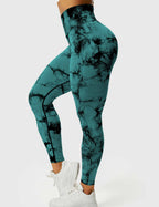 Leggings Tie-Dye High-Waist Machine Washable